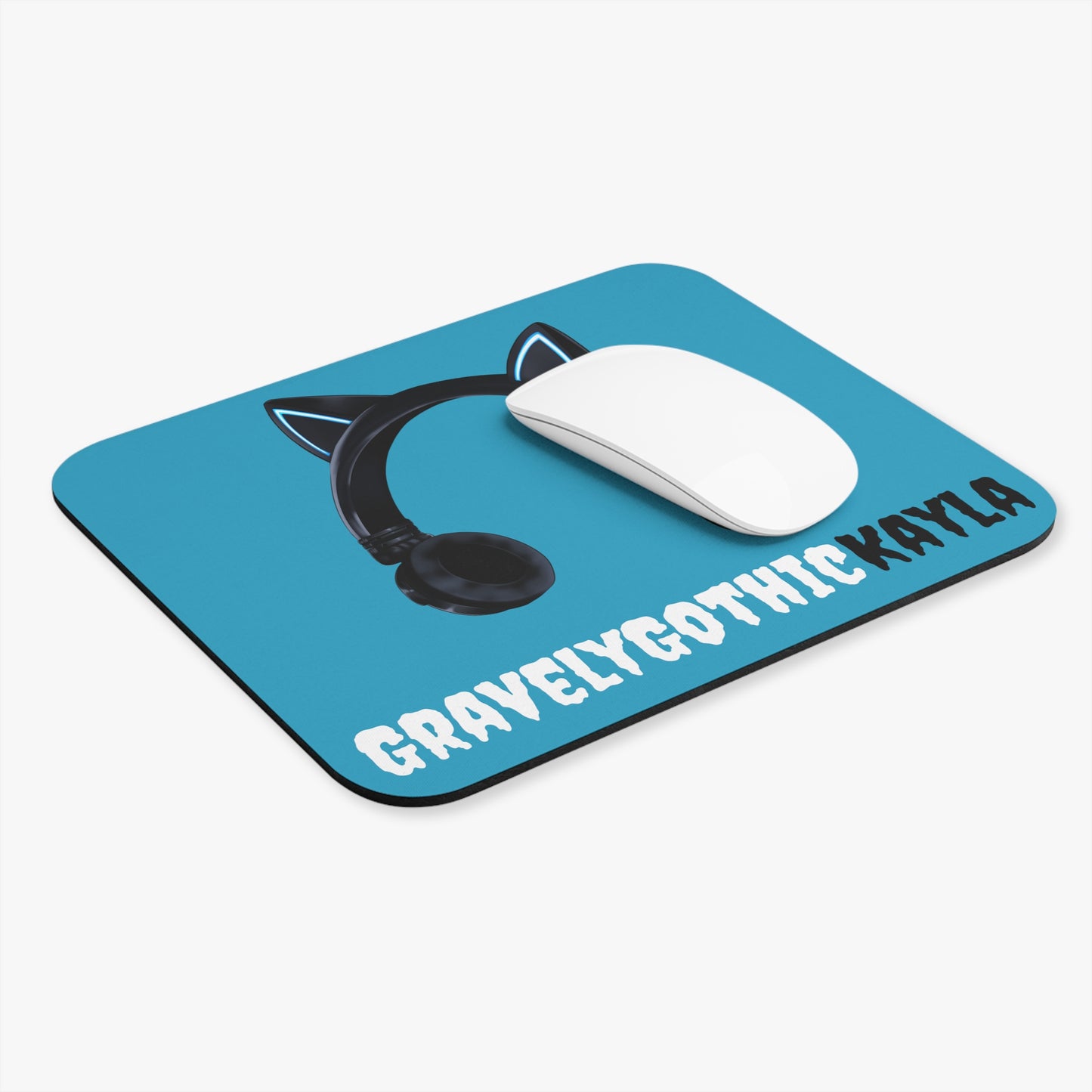 Cat Ear Mouse Pad (Blue)